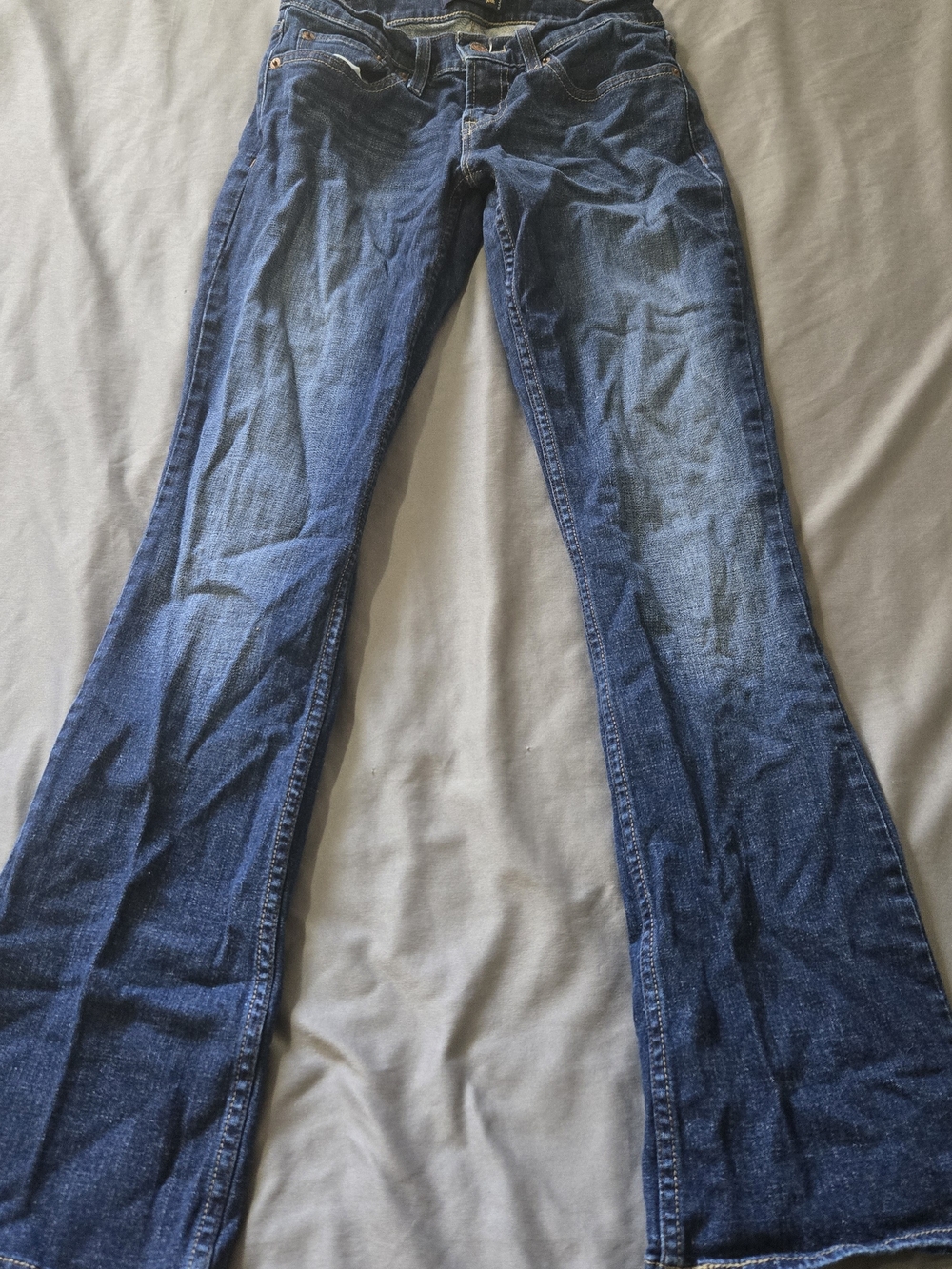 Levis 524 Jeans Women 3 Boot Cut Too Superlow Stretch Dark Wash Denim 26×30